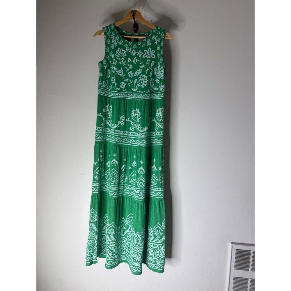 J.Jill Printed Nomad Collection Tiered Maxi Dress Sleeveless Print XS